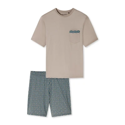 Afbeelding van Schiesser Comfort SET Pyjama, Heren, Maat: 50, Braungrau