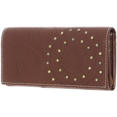 Afbeelding van bruno banani Leren Portemonnee Saragossa Wallet Cognac Lichtbruin