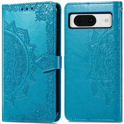 Afbeelding van Google Pixel 8 Hoesje Kunstleder iMoshion Bookcase Turquoise Telefoonhoesje
