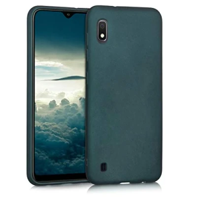 Afbeelding van kwmobile telefoonhoesje geschikt voor Samsung Galaxy A10 Hoesje smartphone Back cover in metallic petrol
