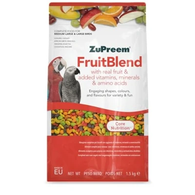 Afbeelding van Zupreem Multifruitvoer voor vogels, fruit en vitaminen, vogelvoer geschikt papegaaien, ara&#039;s, cacadus, cacadus andere middelgrote tot grote 1,5 kg