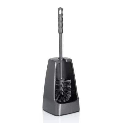 Afbeelding van kela Toiletborstel met houder, halfzijdig geopend, 38 cm, toiletborstel, wc borstelgarnituur Levin, donkergrijs