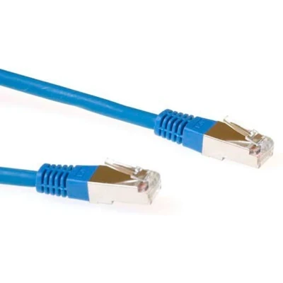 Afbeelding van ACT Blauwe 10 meter LSZH F/UTP CAT5E patchkabel met RJ45 connectoren