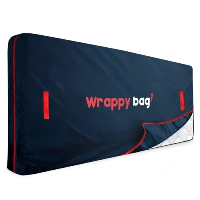 Afbeelding van WRAPPYBAG Waterdichte matrashoes van Oxford polyester, opbergtas met 4 handgrepen, ideaal voor verhuizen, opslag en transport, 70 x 140 cm