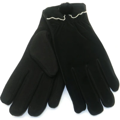 Afbeelding van Dikke Handschoenen Dames One Size Touchscreen Tip Zwart