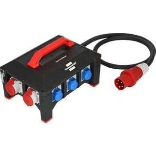 Afbeelding van Brennenstuhl Professional rubberen bouwstroomverdeler BSV 5 63A FI type B 2m H07RN F 5G16,0 CEE32A+2x16A,6x230V 9150630168