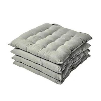 Afbeelding van Homescapes stoelkussens grijs 4 stuks