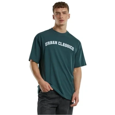 Afbeelding van Urban Classics College TEE Tshirt print, Heren, Maat: 5XL, Bottlegreen