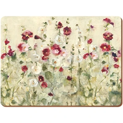 Afbeelding van Creative Tops Wild Field Poppies premium placemats met kurkrug in 6 delige set, 30 x 22,8 cm, hout, one size, 6, rood