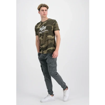 Afbeelding van Alpha Industries T camo Tshirt print, Heren, Maat: Small, Olive
