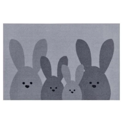 Afbeelding van Deurmat Bunny Wasbaar 30C Grijs 40x60 Cm