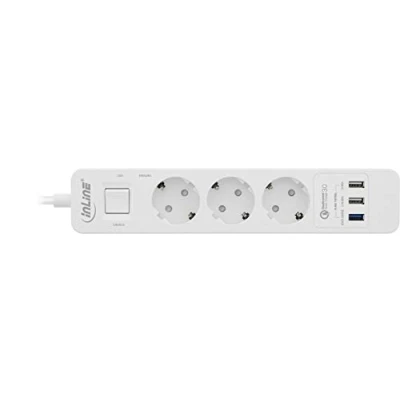 Afbeelding van stopcontact stopcontact/USB A Stekkerdoos 1.5 meter USB2.0 High Speed/Quick Charge 3.0 InLine