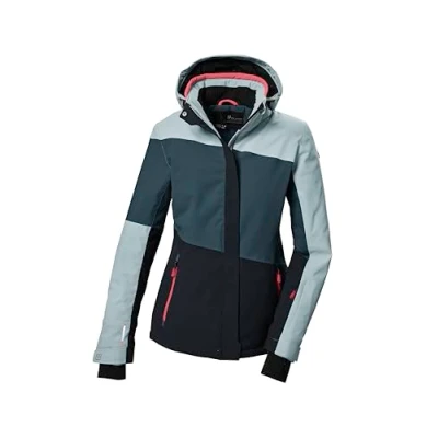 Afbeelding van killtec Dames SKI jack/functionele jas met afritsbare capuchon en sneeuwvanger KSW 67 WMN JCKT, lichtpetrol, 44, 41961 000