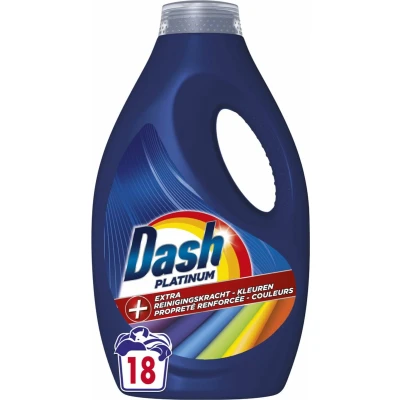 Afbeelding van Dash Vloeibaar Wasmiddel Platinum Color 18 Wasbeurten 810 ml