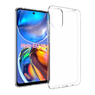 Afbeelding van Motorola Moto E32s Hoesje Siliconen en TPU (zacht) Accezz Softcase/Backcover Transparant Telefoonhoesje