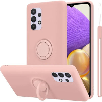 Afbeelding van Cadorabo Hoesje geschikt voor Samsung Galaxy A33 5G in LIQUID ROZE Beschermhoes van flexibel TPU silicone Case Cover met ring