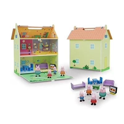 Afbeelding van Peppa Pig Poppenhuis Hout Speelhuis met Meubels en Speelfiguren 39 x 36 cm