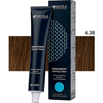 Afbeelding van Indola Permanent Caring Color 6.38 Donkerblond Goud Choco