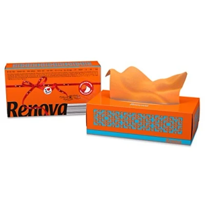 Afbeelding van Renova Uitneembare Zakdoeken Oranje 80 stuks