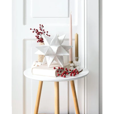 Afbeelding van folia 800/1515 knutselset Bascetta ster, transparant wit, 15 x cm, 32 vellen, kant en klare grootte van de papieren ster ca. 20 met gedetailleerde handleiding ideaal voor tijdloze decoratie