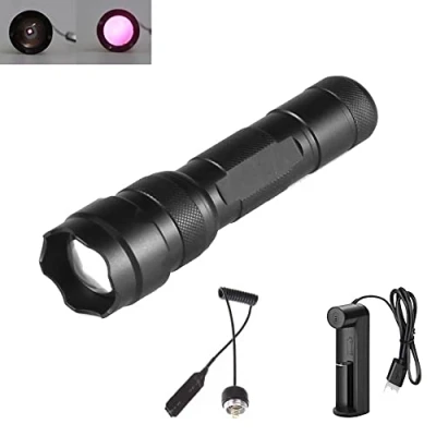 Afbeelding van WESLITE IR zaklamp, 940 nm, voor nachtzicht, focus instelbaar, illuminator zaklampen met drukschakelaar, 1 modus (moet nachtzichtapparaat worden gebruikt)