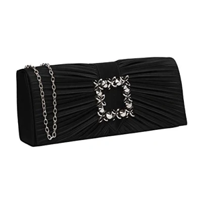 Afbeelding van SwankySwans Chloe Clutch Bag voor dames, M, Zwart, Medium
