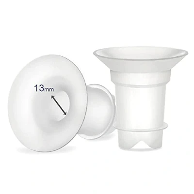 Afbeelding van Maymom Flens Inserts 13 mm voor Medela en Spectra 24 Shields/flenzen. Gebruik met Freestyle Sonate om tepeltunnel te verminderen tot mm; Past ook op Freemie 25 trechter. 2 stuk/elk