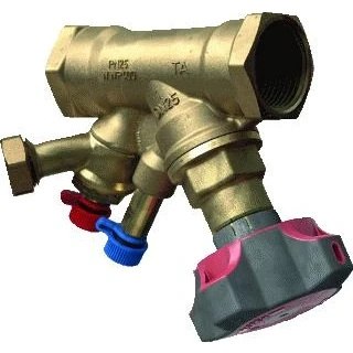 Afbeelding van IMI TA Hydronics STAD strangregelafsluiter incl. zelfdichtende meetnippels, binnendraad 3/8 m. vul en aftapaansl., vervaardigd uit AMETAL 52851210