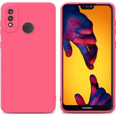 Afbeelding van Cadorabo Hoesje geschikt voor Huawei P20 LITE 2018 / NOVA 3E in FLUID ROOD Beschermhoes TPU silicone Cover Case