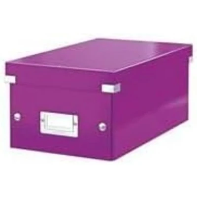 Afbeelding van Leitz WOW Click &amp; Store Kartonnen Opbergdoos 84% Gerecycled Karton 21 x 15 35.2 cm (BxHXD) Ideaal voor Thuiswerkplek Paars