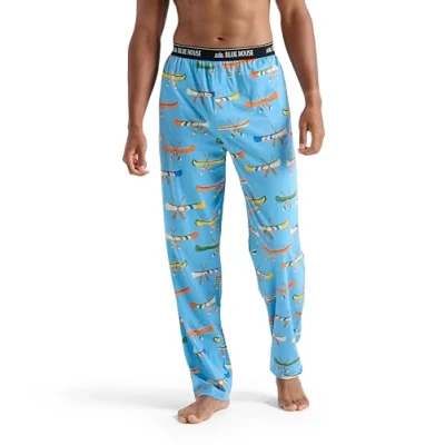 Afbeelding van Little Blue House Heren jersey broek pyjamabroek pyjama, meer, X Large, Aan het XL