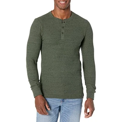 Afbeelding van Amazon Essentials Heren Regular fit Long Sleeve Waffle Henley,Olijfheide,S