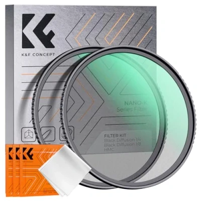 Afbeelding van K&amp;F Concept Nano K serie Black Mist 1/4 filterfilter en 1/8 filter, 49 mm zwarte Promist filtersets effectfilter Zwart diffusie