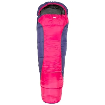 Afbeelding van Trespass Unisex Youth BUNKA 3 seizoenen slaapzak met holle vezelvulling, 170 x 65 45 cm, paars, cm