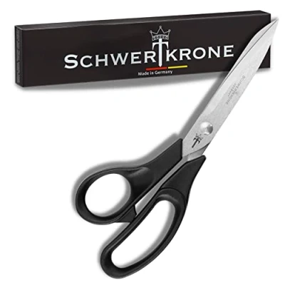 Afbeelding van Schwertkrone Stofschaar kleermakersschaar 8 inch 20 cm linkshandige schaar voor linkshandigen Made in Germany naaischaar professioneel handwerk