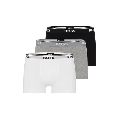 Afbeelding van BOSS Zwembroek voor heren, verpakking van 3 stuks, wit/grijs/zwart, L