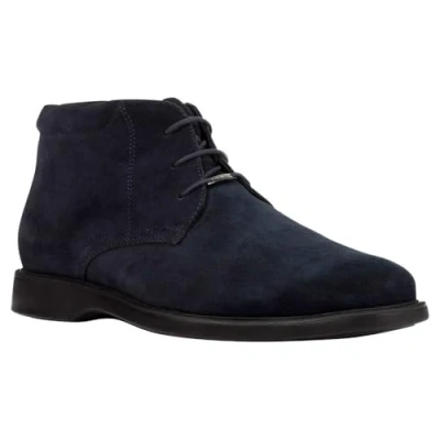 Afbeelding van Geox Brayden Sportieve veterschoenen, Heren, Maat: 44, Navy Veloursleer