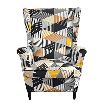 Afbeelding van CHNSHOME Wing stoel slipcovers voor fauteuils Bedrukte vleugelfauteuil covers vleugel 2 stuk rug fauteuil
