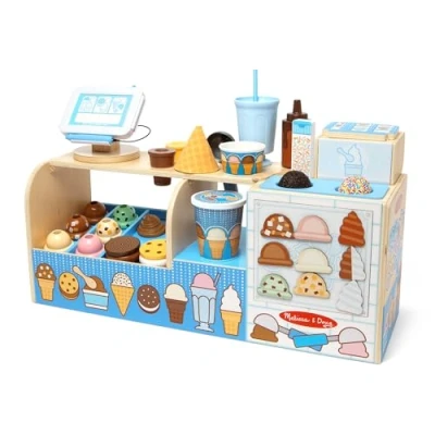Afbeelding van Melissa &amp; Doug Houten ijssalon speelset met cool schepijs