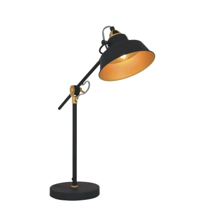 Afbeelding van Lightning industriele tafellamp 1 l metaal medium zwart