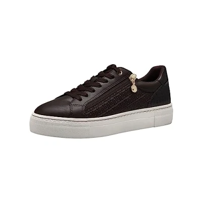 Afbeelding van Tamaris Sneakers laag, Dames, Maat: 41, Mocca comb Kunststof