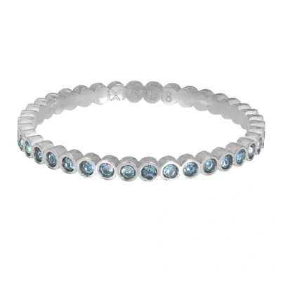 Afbeelding van Small Circle Stone Blue iXXXi Vulring 2 mm Zilver 17
