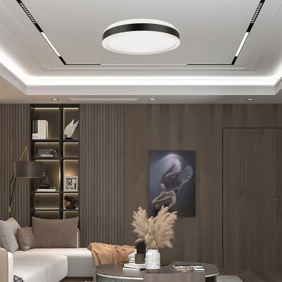 Afbeelding van V TAC VT 7757 B Designer plafonnière Rond IP20 Zwarte behuizing 38 watt 4050 lumen 4000K