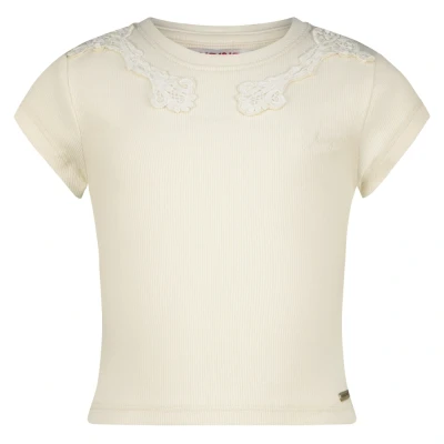 Afbeelding van Vingino Jinthe Tshirt print voor kinderen, Maat: 128, Macroon white