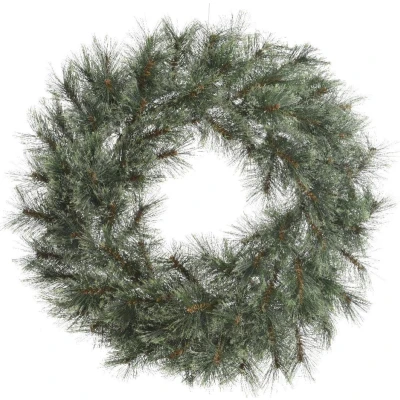 Afbeelding van Everlands Cashmere Krans Kerstversiering Ø63 cm Groen 80 Tips