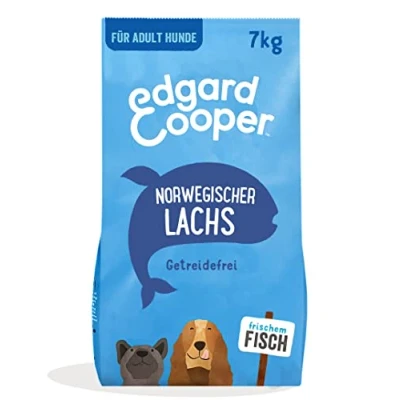 Afbeelding van Edgard &amp; Cooper hondenvoer Droog graanvrij hypoallergeen hond volwassenen natuurlijke 7 kg zalm met veel vers vlees, smakelijk en evenwichtig voedsel, mono eiwitten