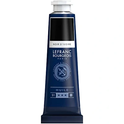 Afbeelding van Lefranc Bourgeois 810043 Fijne olieverf, gladde en sterk gepigmenteerde lichtecht, verouderingsbestendig 40ml Tube, Ivory Yblack