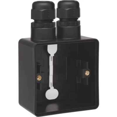 Afbeelding van Niko Hydro Opbouwbak 1V 2xM20 Zwart 761 84152