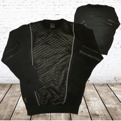 Afbeelding van Stoere zwarte heren sweater Violento M Truien en sweaters