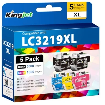 Afbeelding van Kingjet LC3219XL inktcartridges compatibel met Brother LC 3219XL LC3217 cartridges voor MFC J5330DW J5335DW J5730DW J5930DW J6530DW J6930DW J6935DW